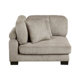 Traverse Taupe 4-Piece RAF Modular Sectional with Ottoman - Ornate Home