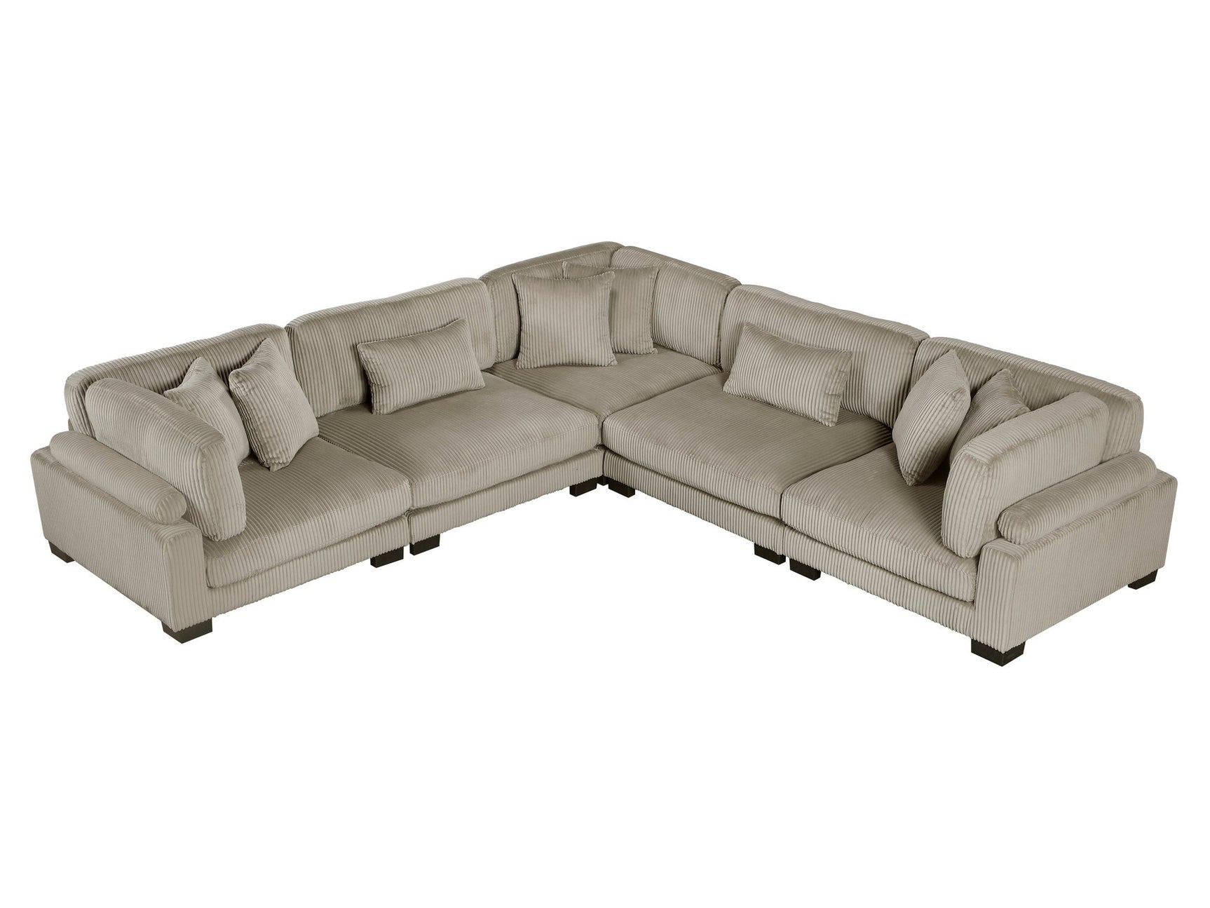 Traverse Taupe 5-Piece Modular Sectional - Ornate Home