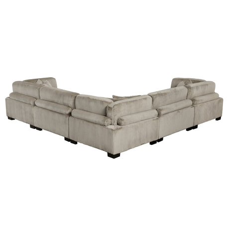 Traverse Taupe 5-Piece Modular Sectional - Ornate Home