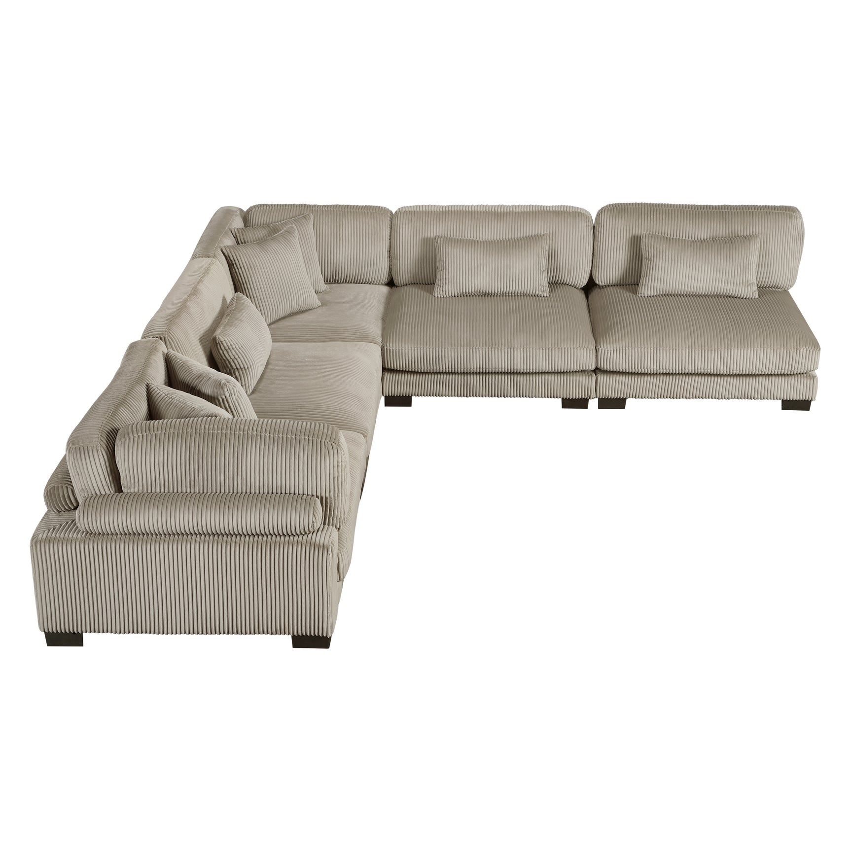Traverse Taupe 5-Piece Modular Sectional - Ornate Home