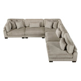Traverse Taupe 5-Piece Modular Sectional - Ornate Home
