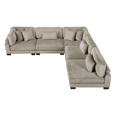 Traverse Taupe 5-Piece Modular Sectional - Ornate Home