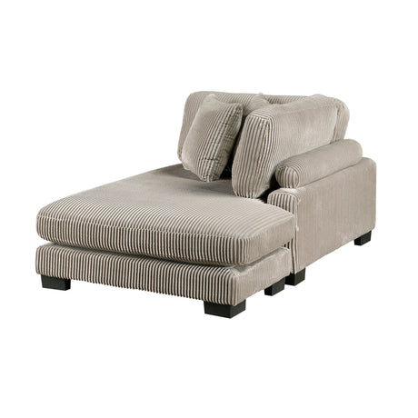 Traverse Taupe 5-Piece Modular Sectional with Reversible Chaise and Ottoman - Ornate Home