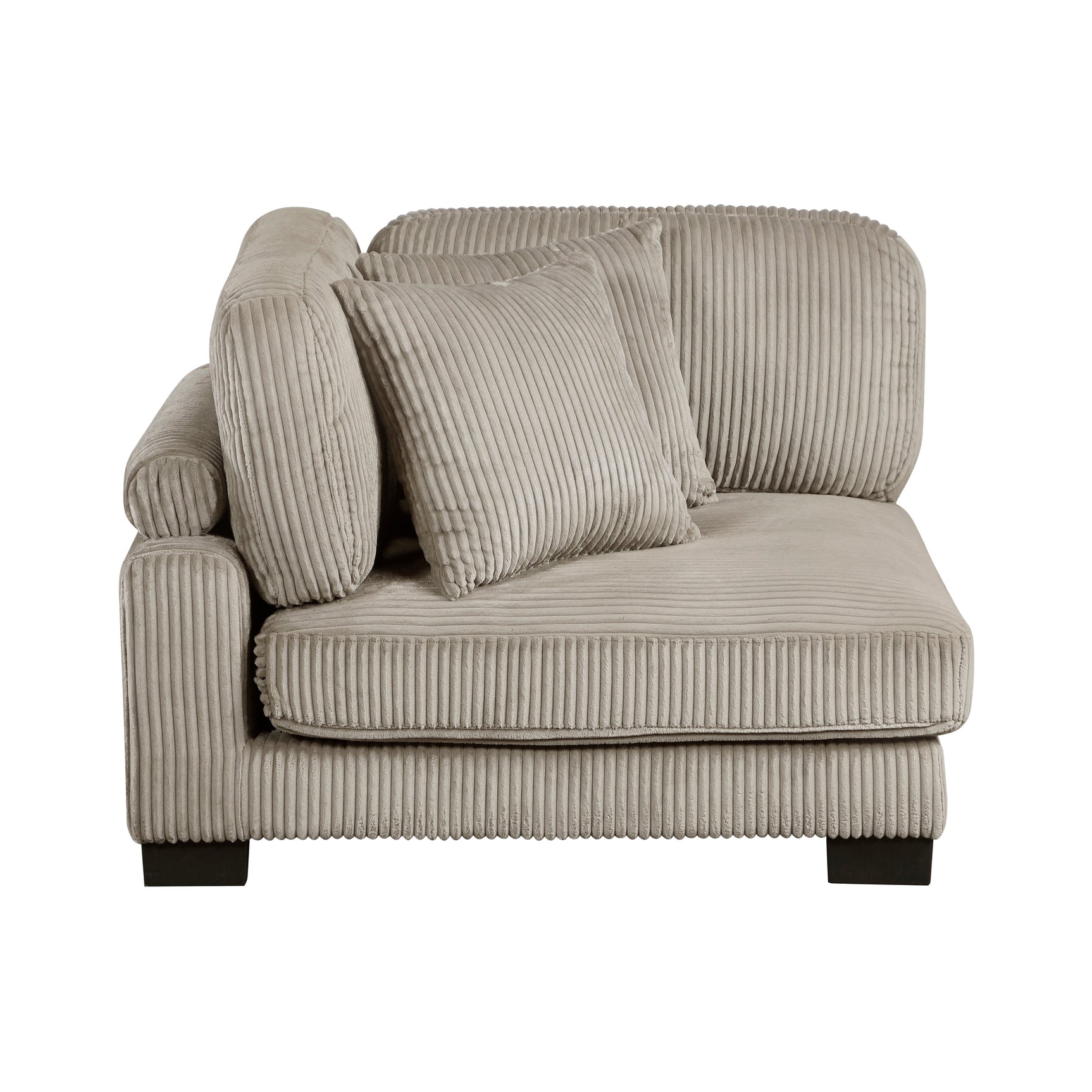 Traverse Taupe 6-Piece L Shaped Modular Sectional with Ottoman - Ornate Home