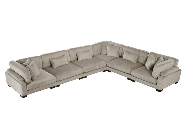 Traverse Taupe 6-Piece Modular Sectional - Ornate Home