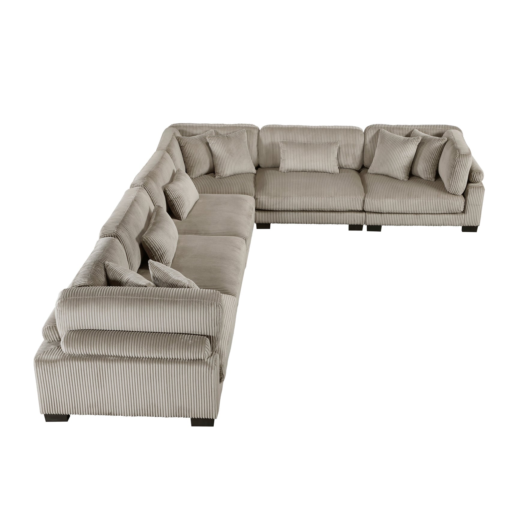Traverse Taupe 6-Piece Modular Sectional - Ornate Home