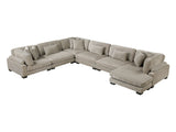 Traverse Taupe 6-Piece Modular Sectional with Reversible Chaise - Ornate Home