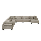 Traverse Taupe 6-Piece Modular Sectional with Reversible Chaise - Ornate Home