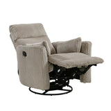 Traverse Taupe Swivel Glider Reclining Chair - Ornate Home