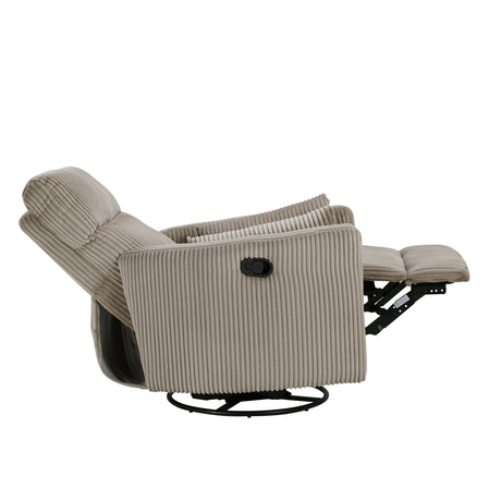 Traverse Taupe Swivel Glider Reclining Chair - Ornate Home