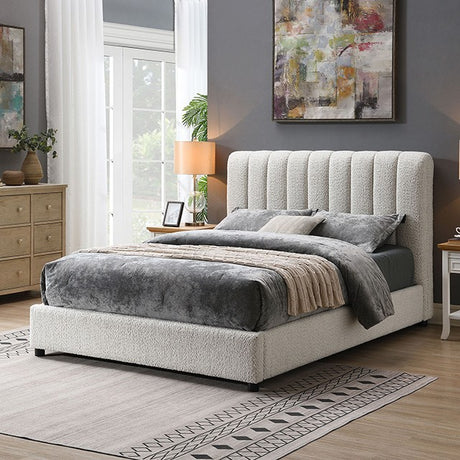 Traverso White E.King Bed - Ornate Home