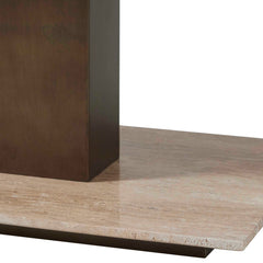 Travertini Bronze/Brown 3 Tiered Accent Table - Ornate Home