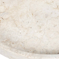 Travessa Brown/White Outdoor Round Stone Tray - Ornate Home