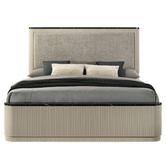 Travonte Gray/Beige Eastern King Bed - Ornate Home