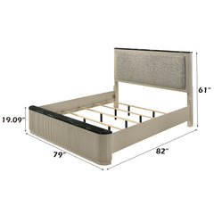 Travonte Gray/Beige Eastern King Bed - Ornate Home