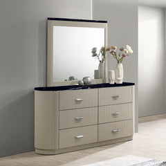 Travonte Gray/Beige Mirror - Ornate Home