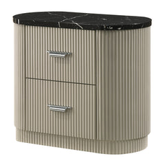 Travonte Gray/Beige Nightstand - Ornate Home