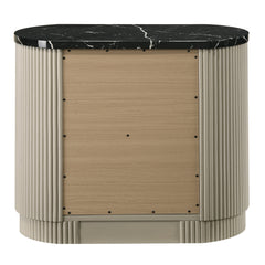 Travonte Gray/Beige Nightstand - Ornate Home