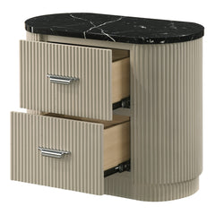Travonte Gray/Beige Nightstand - Ornate Home