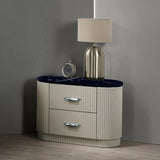 Travonte Gray/Beige Nightstand - Ornate Home