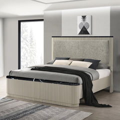 Travonte Gray/Beige Queen Bed - Ornate Home