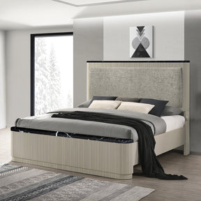 Travonte Gray/Beige Queen Bed - Ornate Home