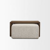 Trayden Gray/Brown Fabric Slider Top Coffee Table (cm)