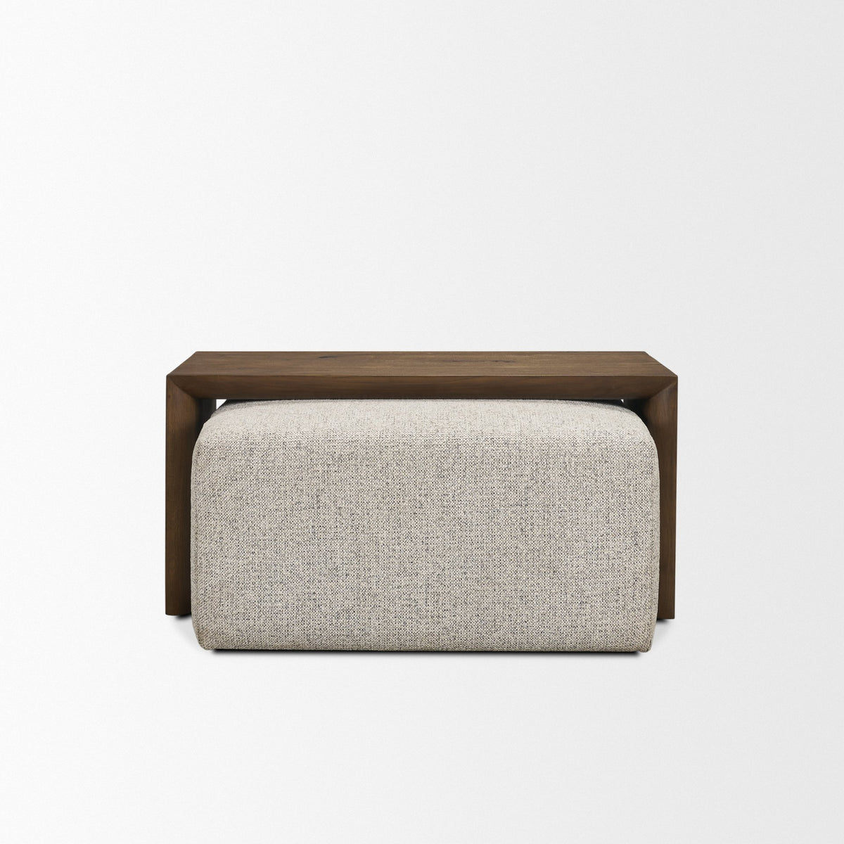 Trayden Gray/Brown Fabric Slider Top Coffee Table (cm)