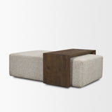 Trayden Gray/Brown Fabric Slider Top Coffee Table (cm)