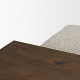 Trayden Gray/Brown Fabric Slider Top Coffee Table (cm)