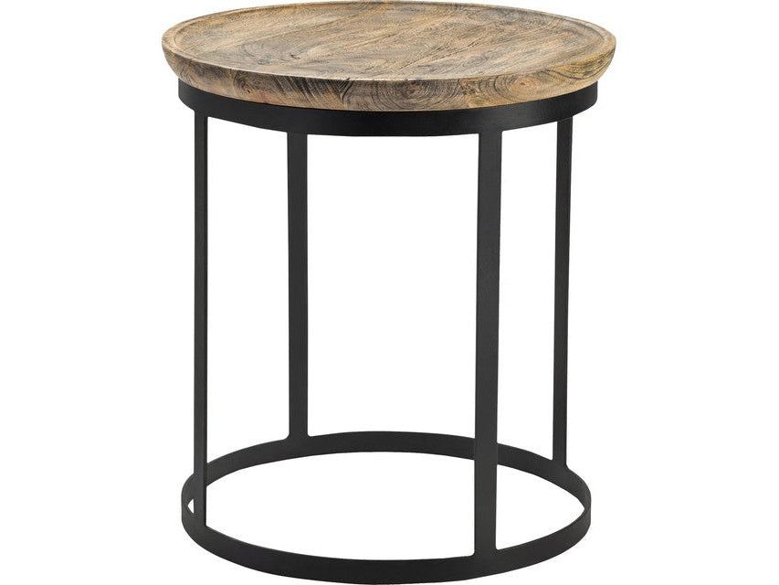 Traymore Black/Brown Side Table - Ornate Home