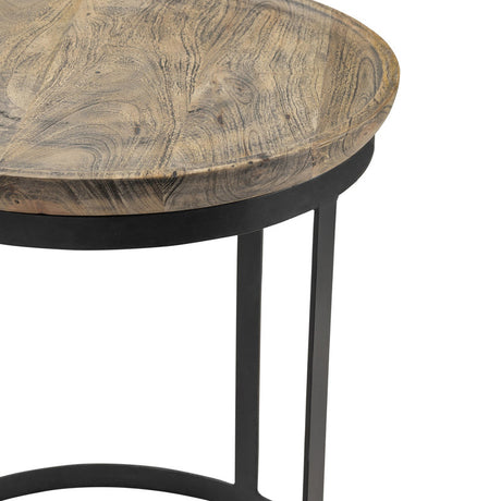 Traymore Black/Brown Side Table - Ornate Home