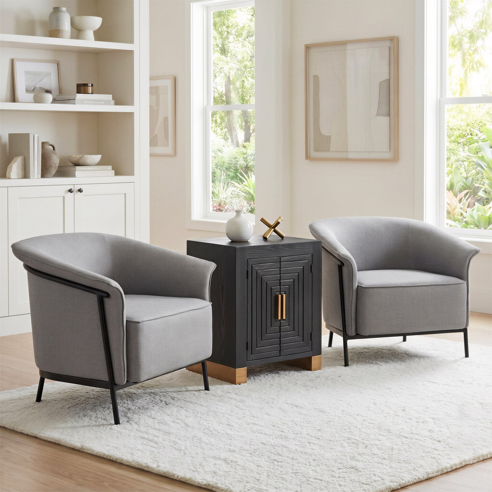 Trazo Black Side Table
