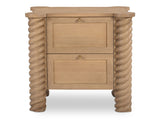 Treccia Oak 2 Drawer Nightstand - Ornate Home