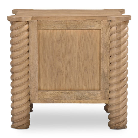 Treccia Oak 2 Drawer Nightstand - Ornate Home