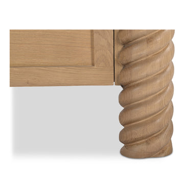Treccia Oak 2 Drawer Nightstand - Ornate Home
