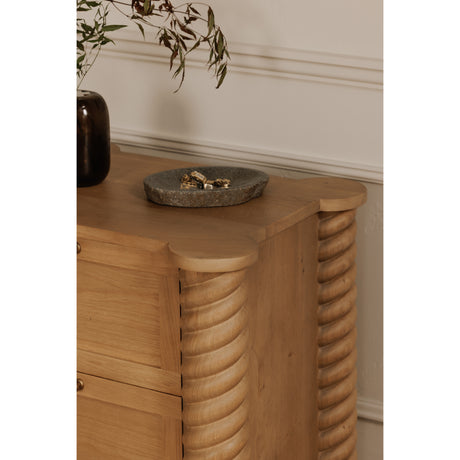 Treccia Oak 2 Drawer Nightstand - Ornate Home