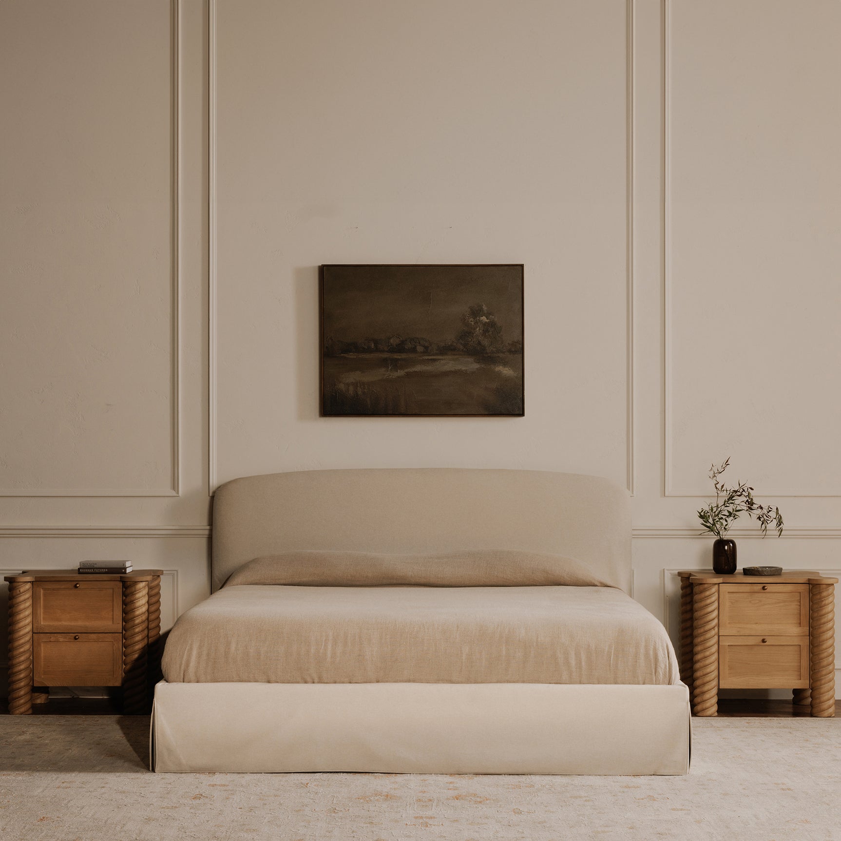 Treccia Oak 2 Drawer Nightstand - Ornate Home