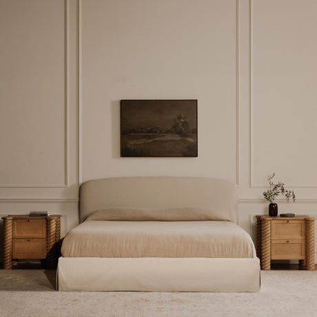 Treccia Oak 2 Drawer Nightstand - Ornate Home