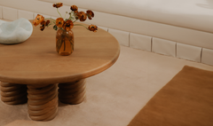 Treccia Oak Round Coffee Table Oak - Ornate Home