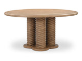 Treccia Oak Round Dining Table - Ornate Home