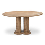 Treccia Oak Round Dining Table - Ornate Home