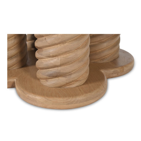 Treccia Oak Round Dining Table - Ornate Home