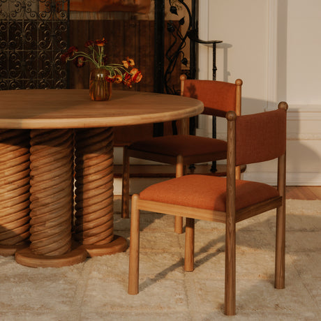 Treccia Oak Round Dining Table - Ornate Home