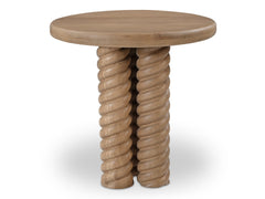 Treccia Oak Side Table - Ornate Home