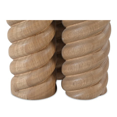 Treccia Oak Side Table - Ornate Home
