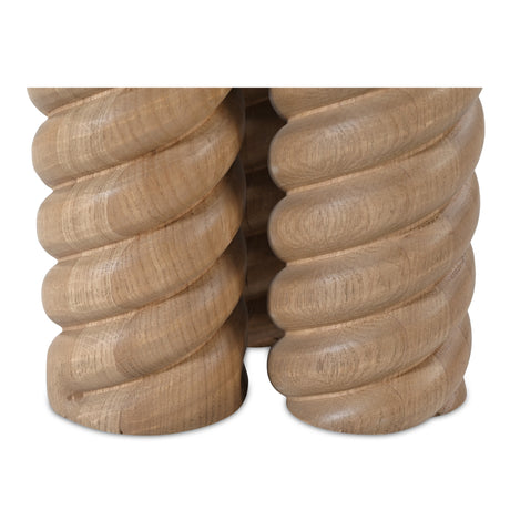 Treccia Oak Side Table - Ornate Home