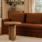 Treccia Oak Side Table - Ornate Home