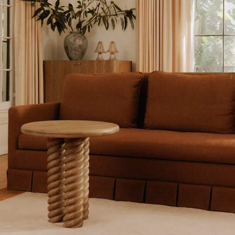 Treccia Oak Side Table - Ornate Home