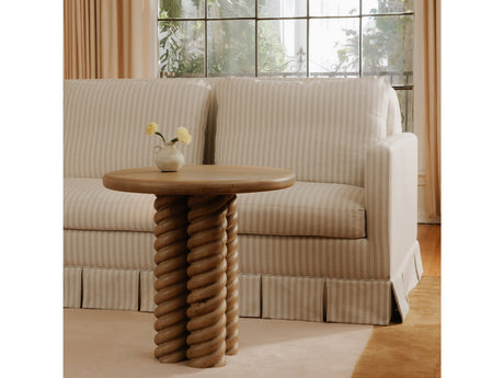 Treccia Oak Side Table - Ornate Home